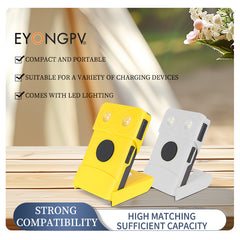 Outdoor Solar Power Bank 5000mAh – Portable Camping Charger & Emergency Mobile Power Supply with LED Light | EYONGPV OWL-CSP
