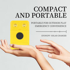 Outdoor Solar Power Bank 5000mAh – Portable Camping Charger & Emergency Mobile Power Supply with LED Light | EYONGPV OWL-CSP